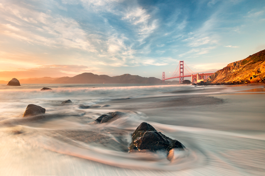 The Golden Gate Bridge from Marshall's Beach